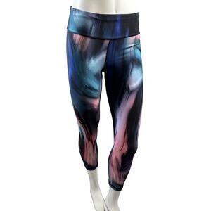Gap GapFit Multi Wave Pattern leggings Blue Pink Black M gym 73-11